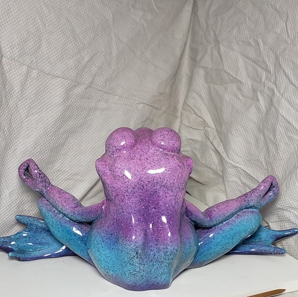 Kitty's Critters Nirvana Meditation Frog Statue Figure - Picture 2 of 9
